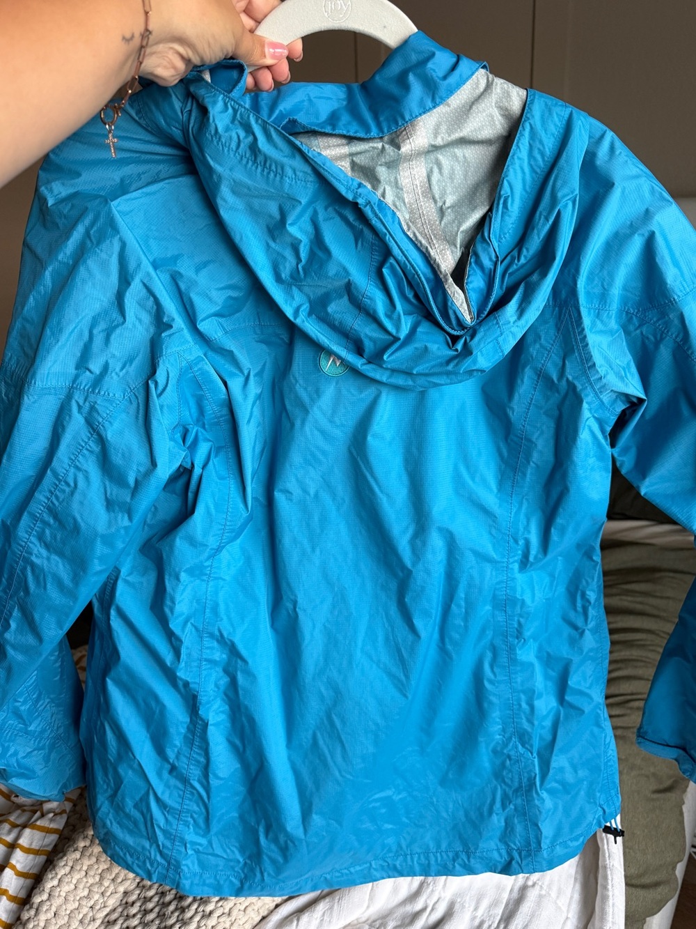 Marmot Women's Teal Blue Waterproof Shell Jacket - Picture 3 of 4